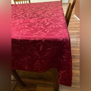 Dark Red Cloth Table Covering 57” X 96”